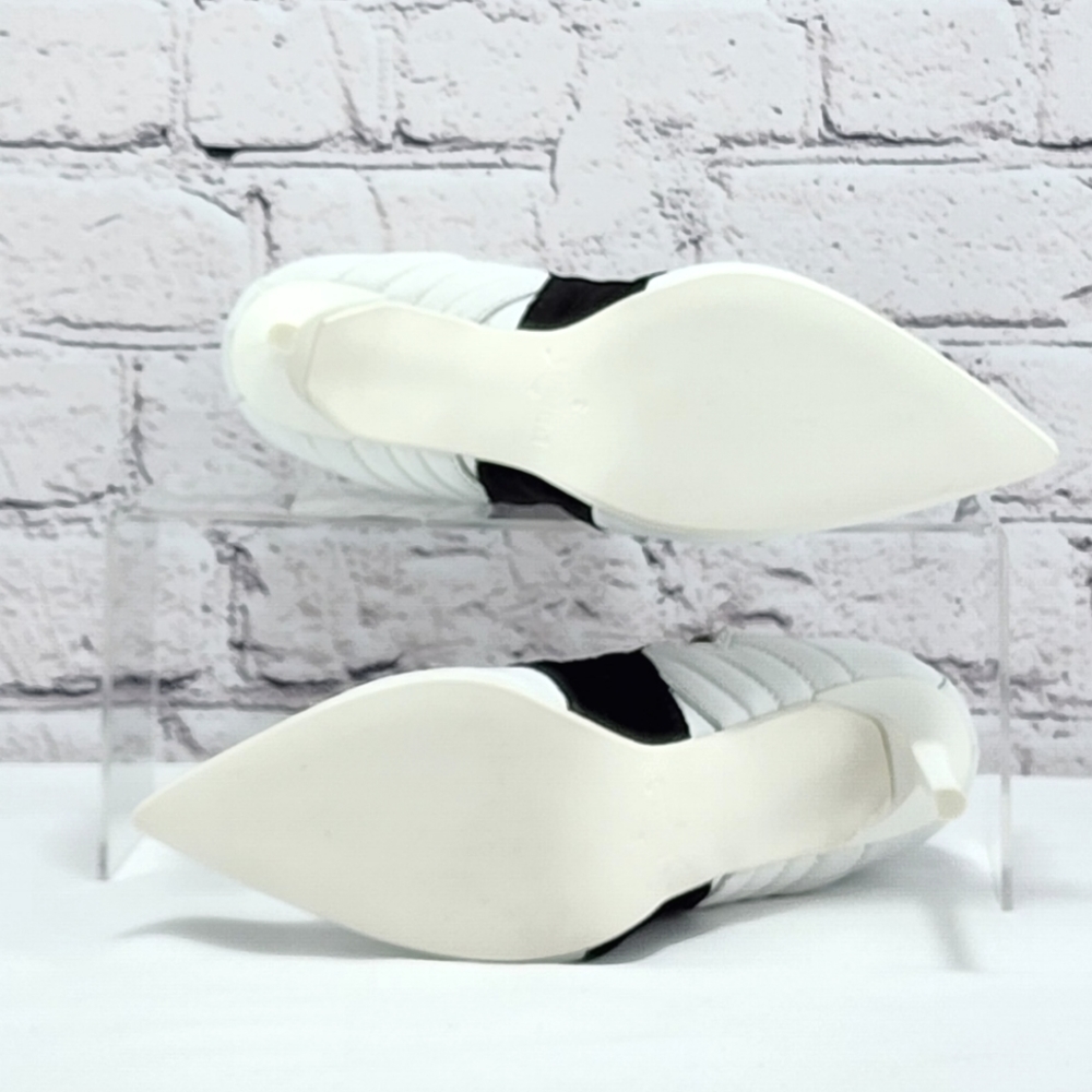 PUMA X FENTY – Leather ankle boot heels, approx. 3.75", white/black, size 5.5 - Picture 7 of 13
